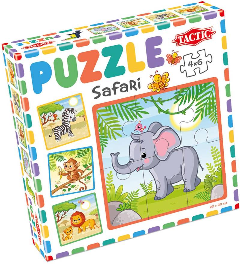 Tactic Puzzle Mein Erstes Puzzle Safari, 4x6 Teile von Tactic