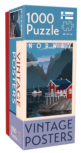 Tactic Vintage Posters Norway - 1000 pcs puzzle - manufactured in Finland out of thick, card board von Tactic