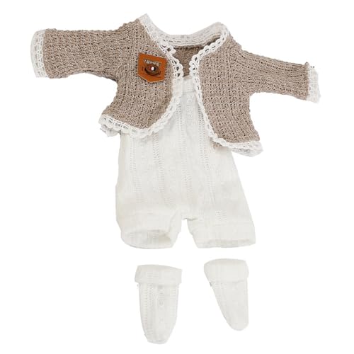 Realistische Babypuppenkleidung für 12x4 -Zoll -Puppen 1 Set DIY niedliche dekorative Puppenkleidung Simulation Winter Herbst Befestigungsband schlafte realistische Babypuppenzubehör, Khaki, Weihnach von Tadoiooy