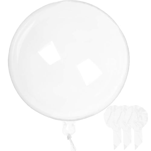 Tadoiooy Bobo Balloons 4Pcs 36 Inch Large TPU Clear Balloons Fillable DIY-Friendly Transparent Bubble Balloons for Birthday Party, Wedding, Christmas von Tadoiooy