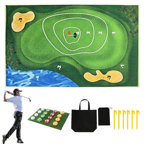 Tadoiooy Golf -Chip -Spiel 47x71 Inchcasual Chip It Golf Game, Non Slip Sticky Golf Matte, Backyard Golf Games für Erwachsene Kinder drinnen im Freien im Freien von Tadoiooy