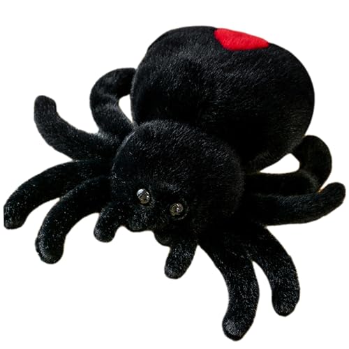 Tadoiooy Spider Plüsch 9,8 Zoll dekorativ Big Eyes Spiderman Plushie Entzückende Halloween -Stofftiere weiche Spinnenwärmungen ausgestopfte Tiere lustige Party -Gefälligkeiten, schwarz von Tadoiooy