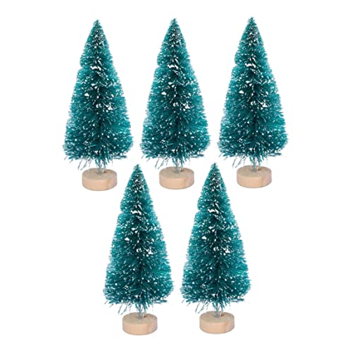 Tadoiooy Weihnachtsdekorationen, Miniatur Weihnachtsbaumpuppenhaus Schnee Weihnachtsbaum Künstliche Kiefern 5pcs 6 cm von Tadoiooy