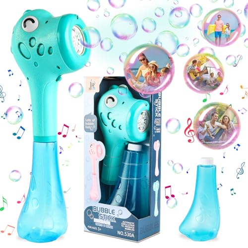 Elektrische Seifenblasenmaschine, Seifenblasenpistolen, Automatische Seifenblasenpistole, Dinosaurier Bubble Stick Seifenblasenspielzeug 4000+ Seifenblasen/Min, für Kinder/Geburtstag/Party (Blau) von Taekooki