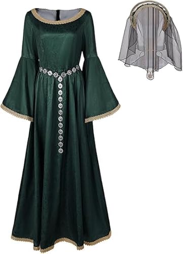 Taeyue Alicent Hightower Kostüm Damen Drache Königin Alicent Cosplay Kleid Zubehör Mittelalter Kleidung für Halloween Party, L von Taeyue