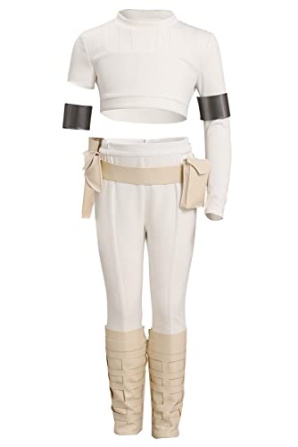 Taeyue Kinder Cosplay Padmé Amidala Kostüm Outfits Mädchen Halloween Karneval Kostüm Königin Outfits Anzug, L von Taeyue