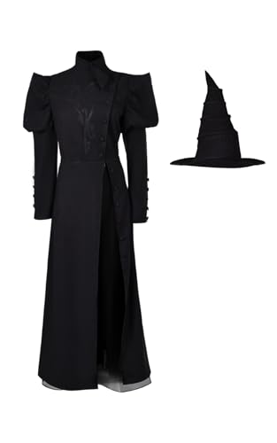 Taeyue Elphaba Cosplay Kostüm Damen Elphaba Witch Kleid mit Hut Halloween Karneval Outfits Set für Erwachsene, L von Taeyue