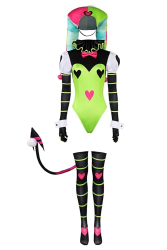 Taeyue Fizzarolli Cosplay Jumpsuits Erwachsene Fizzarolli Cosplay Kostüm Zubehör Halloween Karneval Handschuh Hut Outfits Set, M von Taeyue