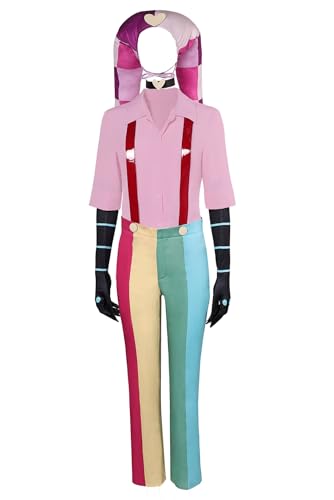 Taeyue Fizzarolli Cosplay Kostüm Damen Anime Cosplay Hemd Hose Hut Anzug Halloween Karneval Outfits Set für Erwachsene, L von Taeyue