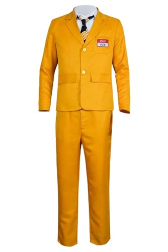 Taeyue Herren Beetle Bob Cosplay Kostüm Halloween Karneval Verkleidung Movie Betelgeuse Bob Gelber Uniform Anzug für Erwachsene, L von Taeyue