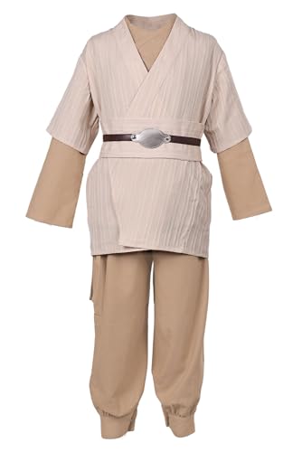 Taeyue Kinder Anakin Cosplay Kostüm Halloween Karneval Party Lehrlingsbekleidung Ritter Mantel Hose Top Outfits Set, XL von Taeyue