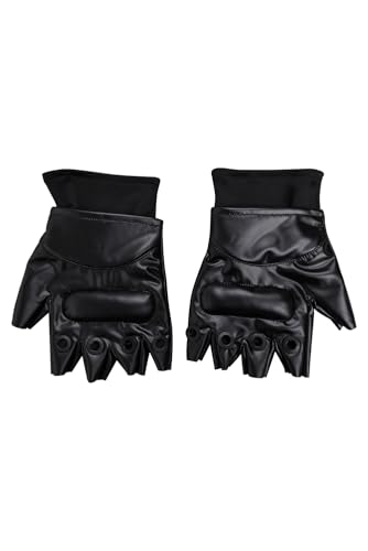 Taeyue Leon Scott Kennedy Cosplay Handschuhe Herren Halbfinger Handschuhe Requisiten Halloween Karneval Party Outfits Erwachsene, Einheitsgröße von Taeyue