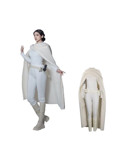 Taeyue Padme Amidala Cosplay Kostüm Damen Wars Padme Kampf Komplett Uniform Halloween Karneval Outfits Anzug Erwachsene, L von Taeyue