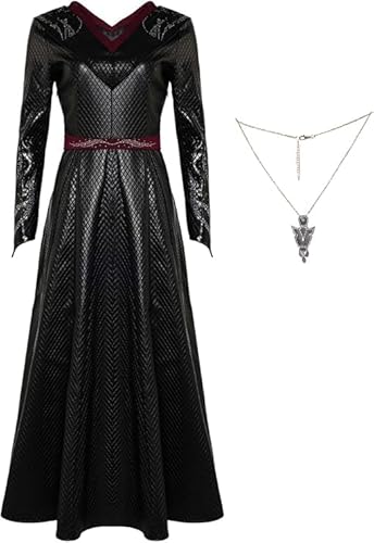 Taeyue Prinzessin Rhaenys Targaryen Kostüm Movie Drache Rhaenys Cosplay Kleid Halskette Set Halloween Karneval Outfits Erwachsene, L von Taeyue