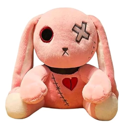 TagIo Crazy Plüschhase Spielzeug Dreadful Bunny Stoffkaninchen Tierkissen, Geburtstagsgeschenk, Einfach zu Verwenden, Rosa von TagIo