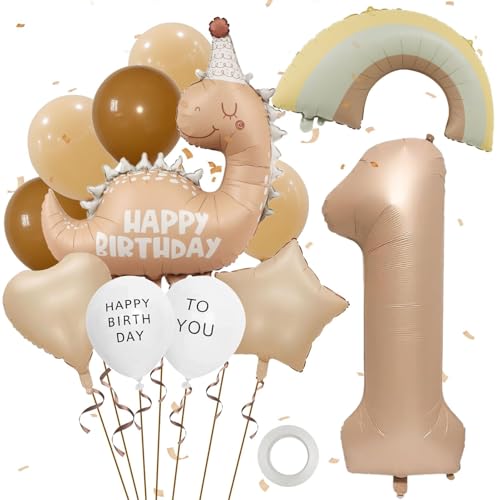 13 Stück 1. Geburtstag Dino Ballon Geburtstag Deko Kindergeburtstag Dino Luftballon Geburtstagsdeko 1 Jahr Folienballon Dinosaurier Luftballons Dino Party Deko Für Junge Mädchen von TaimeiMao