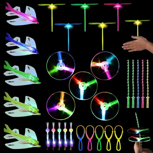 20 Stück LED Leuchtspielzeug Partyartikel,Fliegendes Spielzeug Party Set,Led Licht Hubschrauber Fliegen Spielzeug,LED Spielwaren Party,Kindergeburtstag Mitgebsel Gastgeschenke Partygeschenke von TaimeiMao