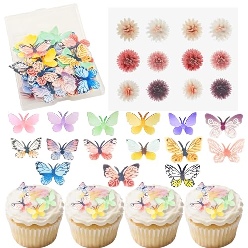 12 Stück Essbare Blumen für Torte,72 Stück Tortendeko Essbar Schmetterlinge, Essbare Blüten Tortendeko,Esspapier Schmetterling Kuchen Deko für Hochzeit Geburtstag Taufe 12 Stück Essbare Blumen für Torte,72 Stück Tortendeko Essbar Schmetterlinge, Essbare Blüten Tortendeko,Esspapier Schmetterling Kuchen Deko für Hochzeit Geburtstag Taufe von TaimeiMao