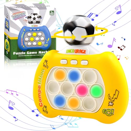 Puzzle Pop-It Spiel,2024 Neu Quick Pop-It,Dekompressionsdurchbruch-Puzzle-Spielmaschine,Elektronischer Whack Mole Spiel,Pop-It Pro Light Up Game,Pop It Fidget Spielzeug (Gelb) von TaimeiMao