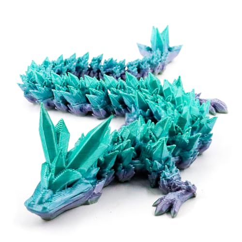 TaimeiMao 3D Druck Drache, Beweglicher 3D Gedruckter Drache, Kristall Drache, Drachen Spielzeug, Dekorationen zum Jahr des Drachen, Erwachsene Kinder Geschenke Spielzeug, Farbe zufällig von TaimeiMao