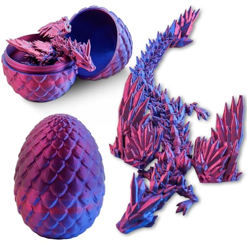 TaimeiMao Drachenei mit Drache, Drache Ei 3D, 3D Druck Drache, 3D Gedruckter Überraschungsdrache Im Ei, Beweglicher Drache, Drachen Spielzeug, Erwachsene Kinder Geschenke Spielzeug von TaimeiMao