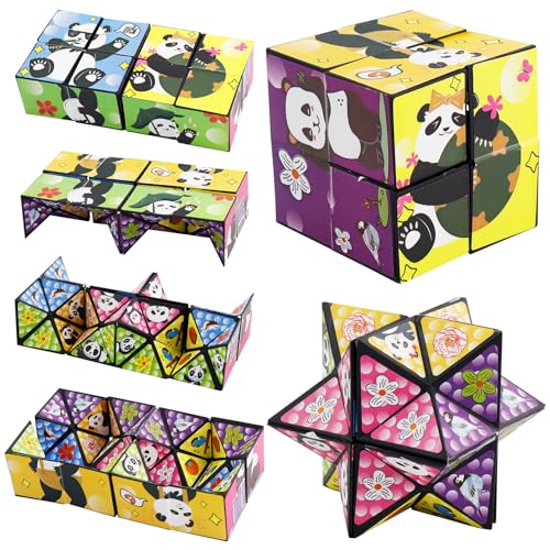 3D-Zauberwürfel-Set, Infinity Würfel, Unendlichkeitswürfel Zappelspielzeug für Kinder, Panda Cube Verwandelt Puzzle-Würfel für 6 7 8 9 10 11 Jahre Alten Jungen Mädchen Geschenke von TaimeiMao