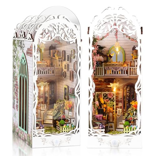 Taimimy DIY Miniatur Haus Puppenhaus Gewächshaus mit Licht und Möbeln, Mini DIY Miniature House kit für Erwachsene Geburtstagsgeschenk für Frauen und Mädchen (Blumenhaus) von Taimimy