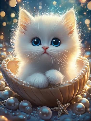 1500 Teile Puzzles für Erwachsene, Impossible Jigsaw Puzzles, Clevere Rätsel, Spaß Herausforderndes Puzzle mit Muschel Perle Katze-Motiv 1500 Teile Puzzles für Erwachsene, Impossible Jigsaw Puzzles, Clevere Rätsel, Spaß Herausforderndes Puzzle mit Muschel Perle Katze-Motiv von Tainrun