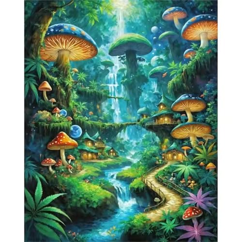 Puzzle 1000 Teile für Erwachsene, Grüner Pilz-Wasserfall 75x50cm Puzzle Erwachsene 1000 Teile Lernspiel Herausforderung Spielzeug, Geschicklichkeitsspiel für die ganze Familie Puzzle 1000 Teile für Erwachsene, Grüner Pilz-Wasserfall 75x50cm Puzzle Erwachsene 1000 Teile Lernspiel Herausforderung Spielzeug, Geschicklichkeitsspiel für die ganze Familie von Tainrun
