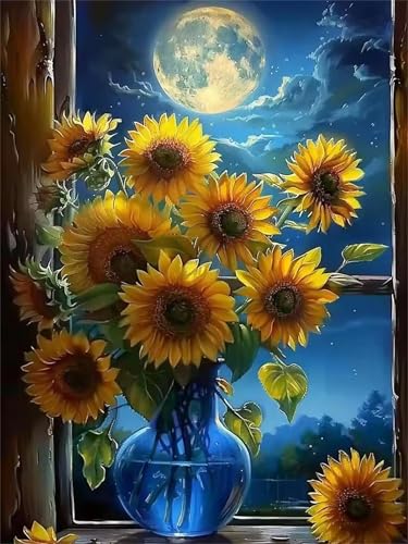 Puzzle 1000 Teile für Erwachsene, Mondlicht Sonnenblume 75x50cm Puzzle Erwachsene 1000 Teile Lernspiel Herausforderung Spielzeug, Geschicklichkeitsspiel für die ganze Familie Puzzle 1000 Teile für Erwachsene, Mondlicht Sonnenblume 75x50cm Puzzle Erwachsene 1000 Teile Lernspiel Herausforderung Spielzeug, Geschicklichkeitsspiel für die ganze Familie von Tainrun