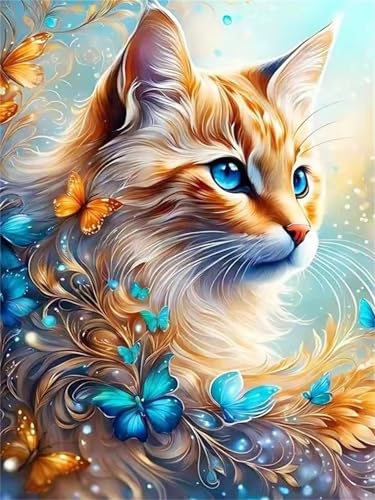 Puzzle 60 Teile für Erwachsene, Goldene Katze Schmetterling 40x28cm Puzzle Erwachsene 60 Teile Lernspiel Herausforderung Spielzeug, Geschicklichkeitsspiel für die ganze Familie Puzzle 60 Teile für Erwachsene, Goldene Katze Schmetterling 40x28cm Puzzle Erwachsene 60 Teile Lernspiel Herausforderung Spielzeug, Geschicklichkeitsspiel für die ganze Familie von Tainrun