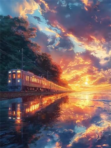 Puzzle 90 Teile Erwachsene Sunset Sea Zug, DIY Klassische Jigsaw Puzzles Legespiel, Geschicklichkeitsspiel für Die Ganze Familie, Puzzles Farbenfrohes für Home Dekoration Puzzle 90 Teile Erwachsene Sunset Sea Zug, DIY Klassische Jigsaw Puzzles Legespiel, Geschicklichkeitsspiel für Die Ganze Familie, Puzzles Farbenfrohes für Home Dekoration von Tainrun