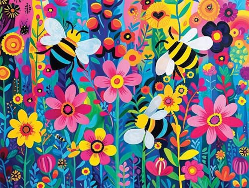 Puzzle für Erwachsene 1500 Teile schwer schwierig herausfordernde Jigsaw Puzzle 1500 Teile, Kreative Unterhaltung Klassische Puzzles Erwachsene, Home Dekor Puzzles Bunte Blumenbiene Puzzle für Erwachsene 1500 Teile schwer schwierig herausfordernde Jigsaw Puzzle 1500 Teile, Kreative Unterhaltung Klassische Puzzles Erwachsene, Home Dekor Puzzles Bunte Blumenbiene von Tainrun
