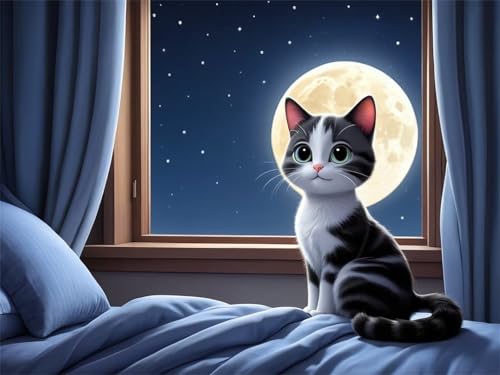 Puzzle für Erwachsene 1500 Teile schwer schwierig herausfordernde Jigsaw Puzzle 1500 Teile, Kreative Unterhaltung Klassische Puzzles Erwachsene, Home Dekor Puzzles Mond Fenster Katze Puzzle für Erwachsene 1500 Teile schwer schwierig herausfordernde Jigsaw Puzzle 1500 Teile, Kreative Unterhaltung Klassische Puzzles Erwachsene, Home Dekor Puzzles Mond Fenster Katze von Tainrun