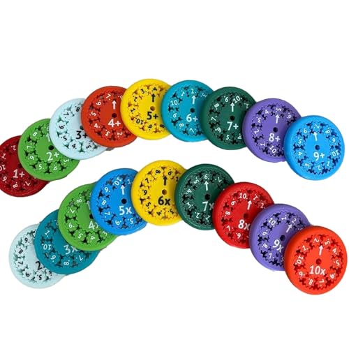 Takezuaa Mathe Fakten Fidgets Spinners,Mathe Zahlen Fidget Spielzeug,Stressabbau Spinner Sensorisches Spielzeug,Rechnen Lernen für Kinder & Kleinkind(Alle 18 Stück) von Takezuaa