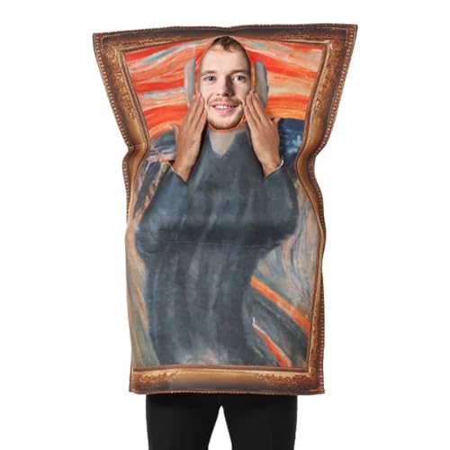 Halloween-Kostüme berühmte Kunst – berühmte mittelalterliche Malerei Rahmen Outfits | Berühmte Malkostüme für Frauen und Männer, Streiche, Bühnenaufführung von Takluu