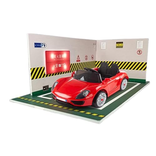 Parkgarage Modell – Modellauto aus Druckguss im Maßstab 1:24 mit LED-Licht | Sammelautomodell, Garage für Schlafzimmer, Wohnzimmer von Takluu