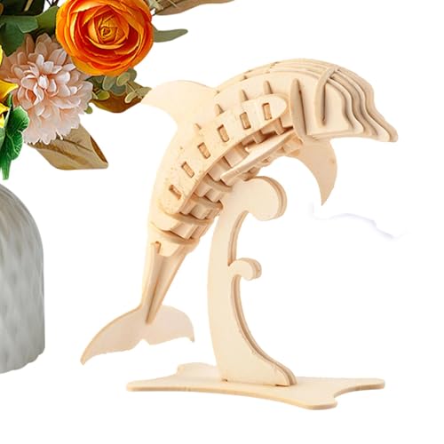 Takluu 3D-Puzzle für Tiere, 3D-Puzzle, Delfin-Skulptur-Puzzle | Kreatives Delfin-Spielzeug, Lernpuzzle mit Delfin-Skulptur, lustiges für Erwachsene von Takluu