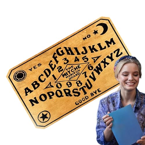 Takluu Pendel-Wahrsagetafel, Wünschelruten-Wahrsagetafel - Ouija-Brett mit metaphysischer Botschaft - Aus Holz geschnitztes Brett, metaphysisches Nachrichtenbrett, metaphysisches Pendel-Talking-Board von Takluu