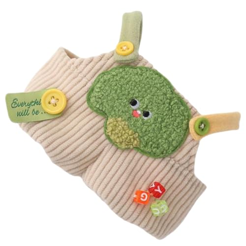 Takluu Plüschpuppen-Outfit, Plüschpuppenkleidung | 15cm Plüschoverall,Mit Gemüse gefüllte Plüsch-Overalls, niedliches Plüschpuppenspielzeug-Kostüm, abnehmbar für 20 cm große Kuscheltiere von Takluu