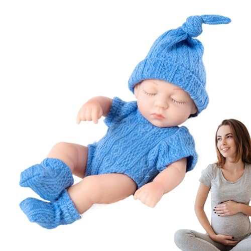 Takluu Realistische Silikonpuppe, Ganzkörper-Silikonpuppen, 7 Zoll sensorisches realistisches Puppen-Miniaturspielzeug, Silikonpuppe für Schlafzimmer, Wohnzimmer, Kinderzimmer, Kinderzimmer von Takluu