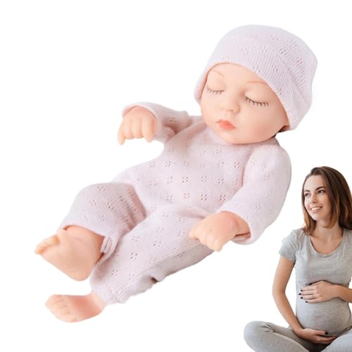 Takluu Silikonpuppen Ganzkörper,Reborn Silikonpuppen | 7 Zoll süße dekorative wiedergeborene Figur Miniatur mit beweglichen Gelenken - Silikonpuppe für Schlafzimmer, Wohnzimmer, Kinderzimmer, von Takluu