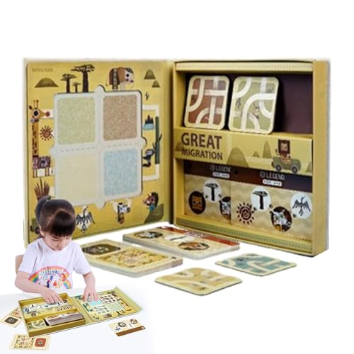 Takluu Tierpuzzles,Tierpuzzles für Kinder, Holzpuzzles für Kleinkinder, Tolles Migrations-Lernspielzeug, interaktives Lernspielzeug, trainieren und verbessern Sie das Auswendiglernen und die von Takluu