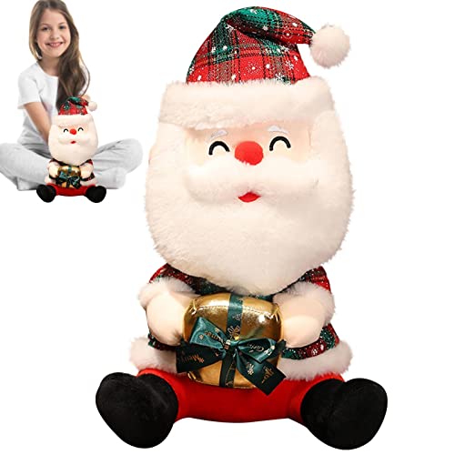 Takluu Weihnachtsmann Stofftier - Weihnachts-Plüschtier, Weihnachtsmann-Puppe, Plüschspielzeug - Gefüllte Weihnachtsmannpuppe, Weihnachtsdekoration, Autoschmuck, Kinder, von Takluu