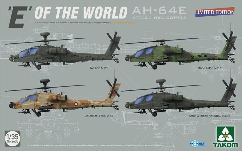 AH-64E Attack Helicopter - E of the World - Limited Edition von Takom