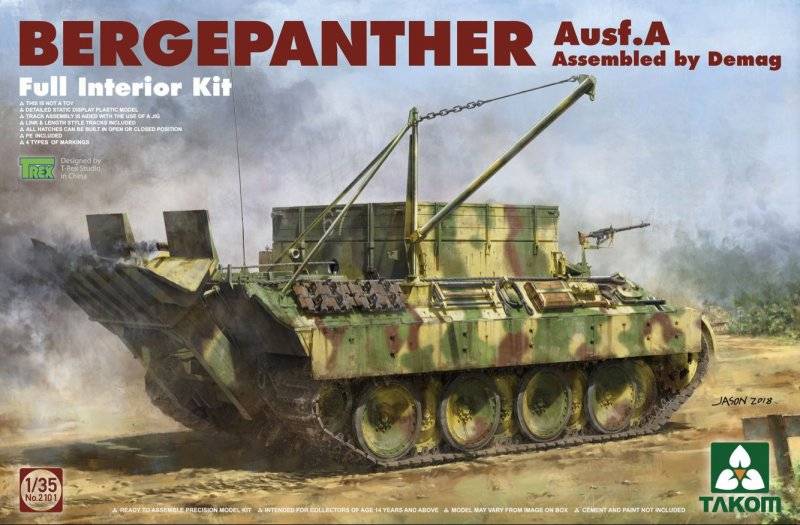 Bergepanther Ausf.A Assembled by Demag production w/full interior von Takom