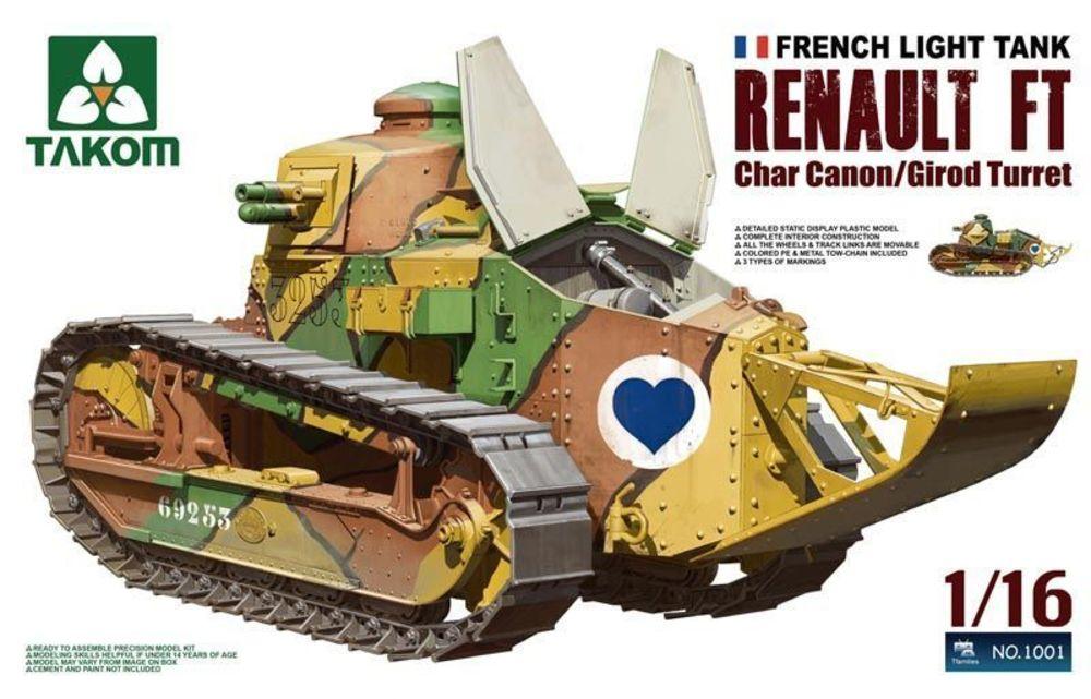 French Light Tank Renault FT Char Canon/ Girod Turret von Takom