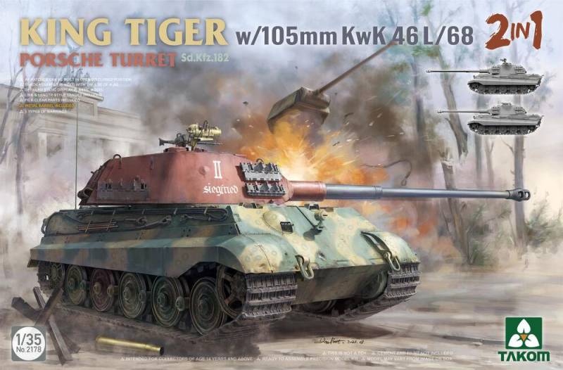 King Tiger w/105mm KwK 46L/68 2 in 1 von Takom