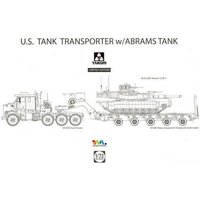 TAKOM 5002X 1:72 U.S. M1070&M1000 70 Ton Tank Transporter w/Abrams TANK, Limited Edition von Takom