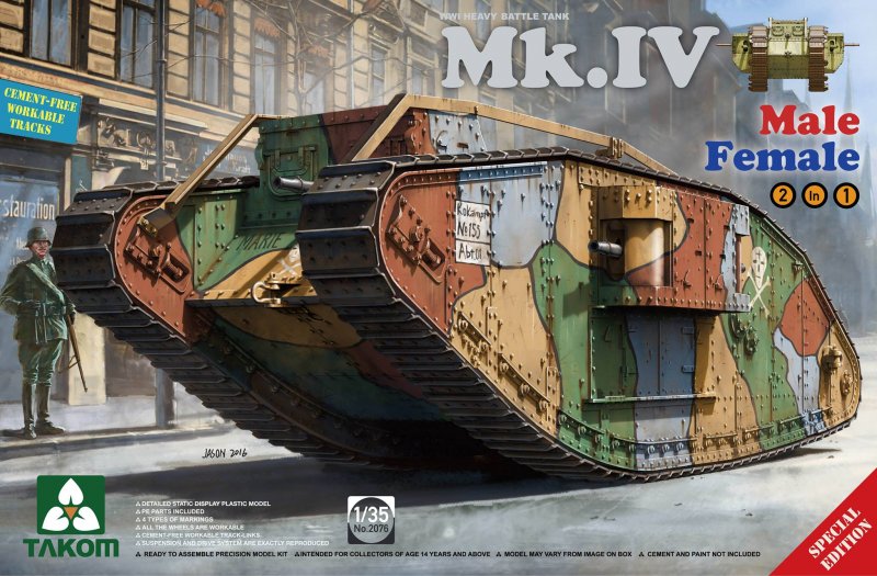 WWI Heavy Battle Tank Mk.IV 2 in 1 (Special Edition) von Takom